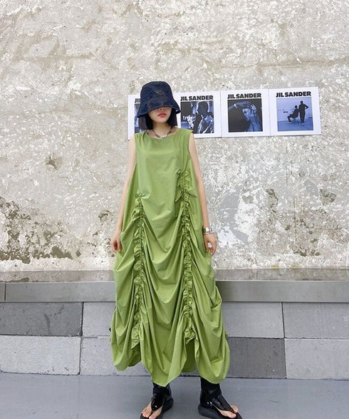 Ruched Balloon Silhouette Dress